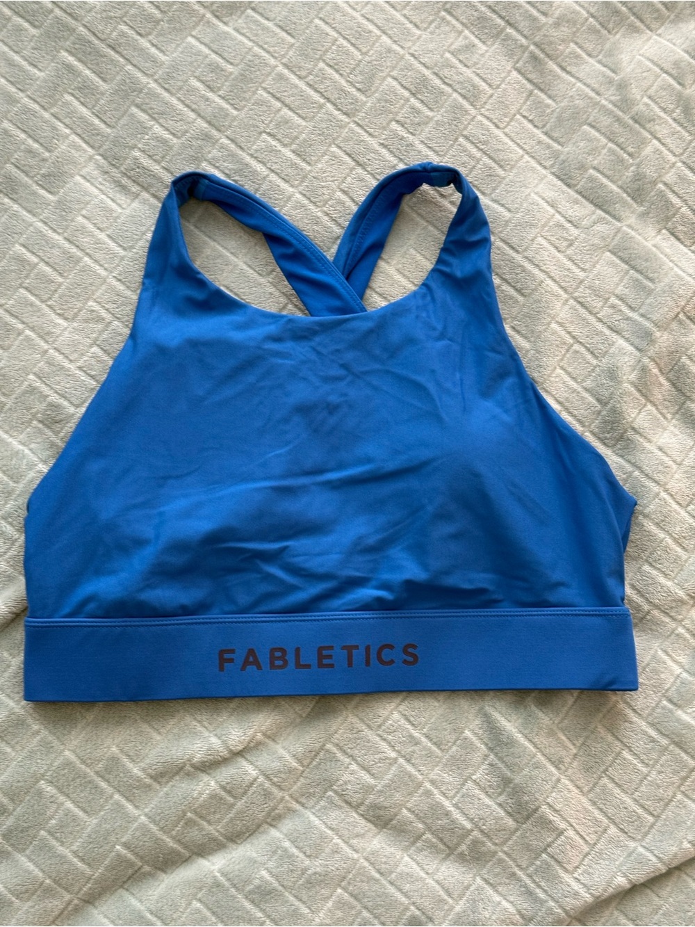 Fabletics Electric Blue Cross-Back Sports Bra